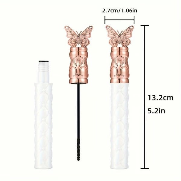 Mascara Volumizing Lengthening Clump Free Brush Rose Gold Butterfly - Image 7