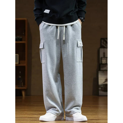 Men's Cargo Sweatpants Loose Fit Wide-Leg | Casual Streetwear Pants - Image 2