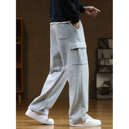 Men's Cargo Sweatpants Loose Fit Wide-Leg | Casual Streetwear Pants - Image 3