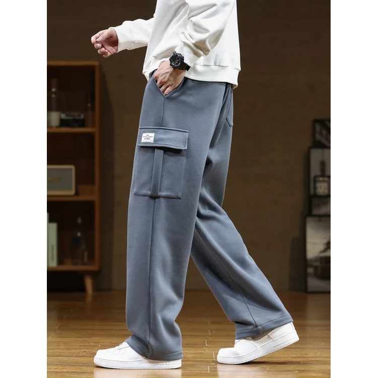 Men's Cargo Sweatpants Loose Fit Wide-Leg | Casual Streetwear Pants - Image 4