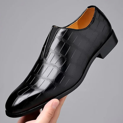 Men's Dress Shoes Slip-On | Textured Formal Shoes - Image 5