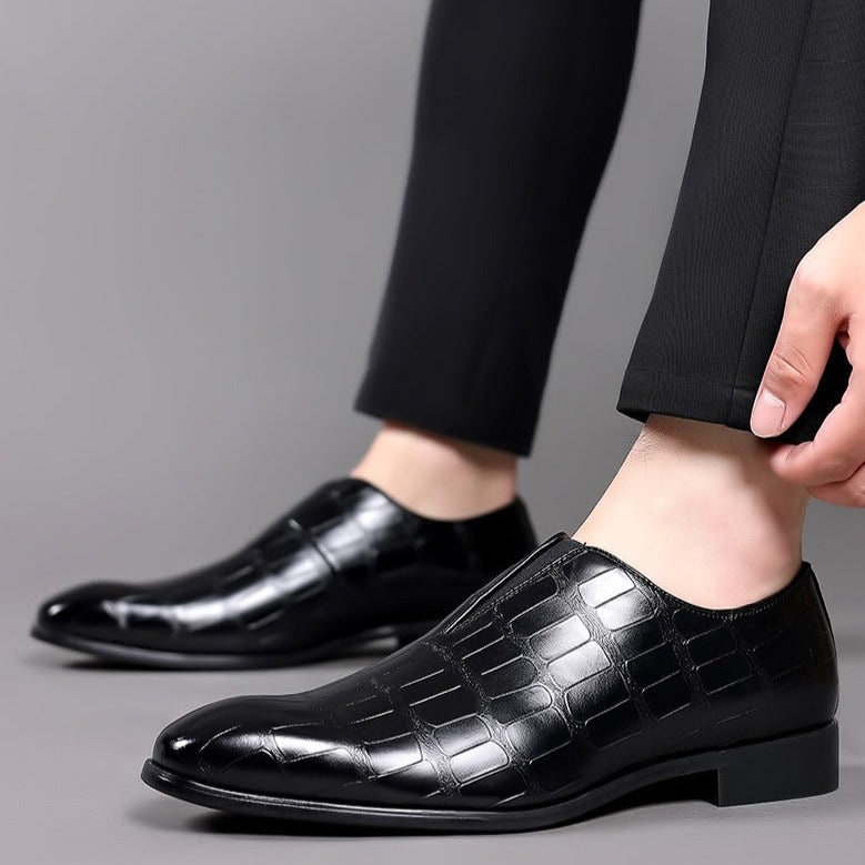 Men's Dress Shoes Slip-On | Textured Formal Shoes - Image 6