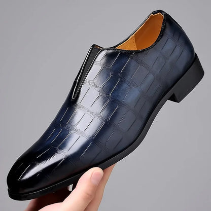 Men's Dress Shoes Slip-On | Textured Formal Shoes - Image 7