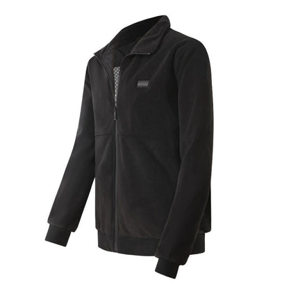 Men's Heated Fleece Jacket With Stand Collar Full-Zip Design Seals In Heat And Blocks Wind - Image 5