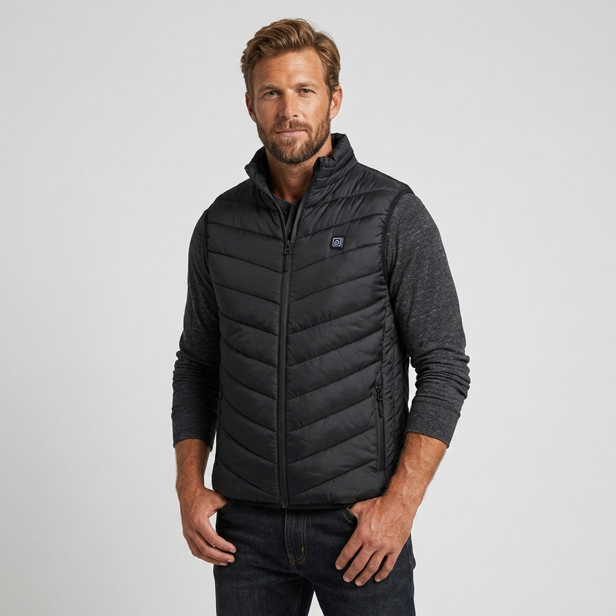 Men's Heated Vest For Men With USB Charging Stand Collar And Built-In Heating Zones - Image 2