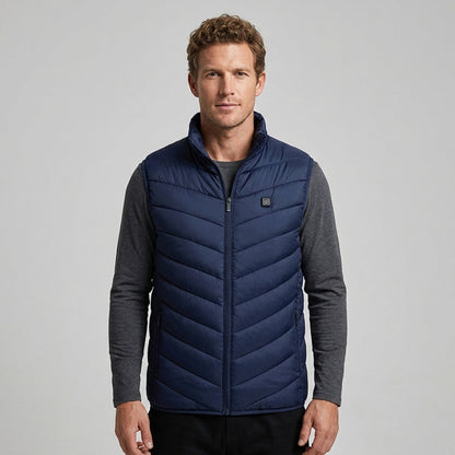 Men's Heated Vest For Men With USB Charging Stand Collar And Built-In Heating Zones - Image 9