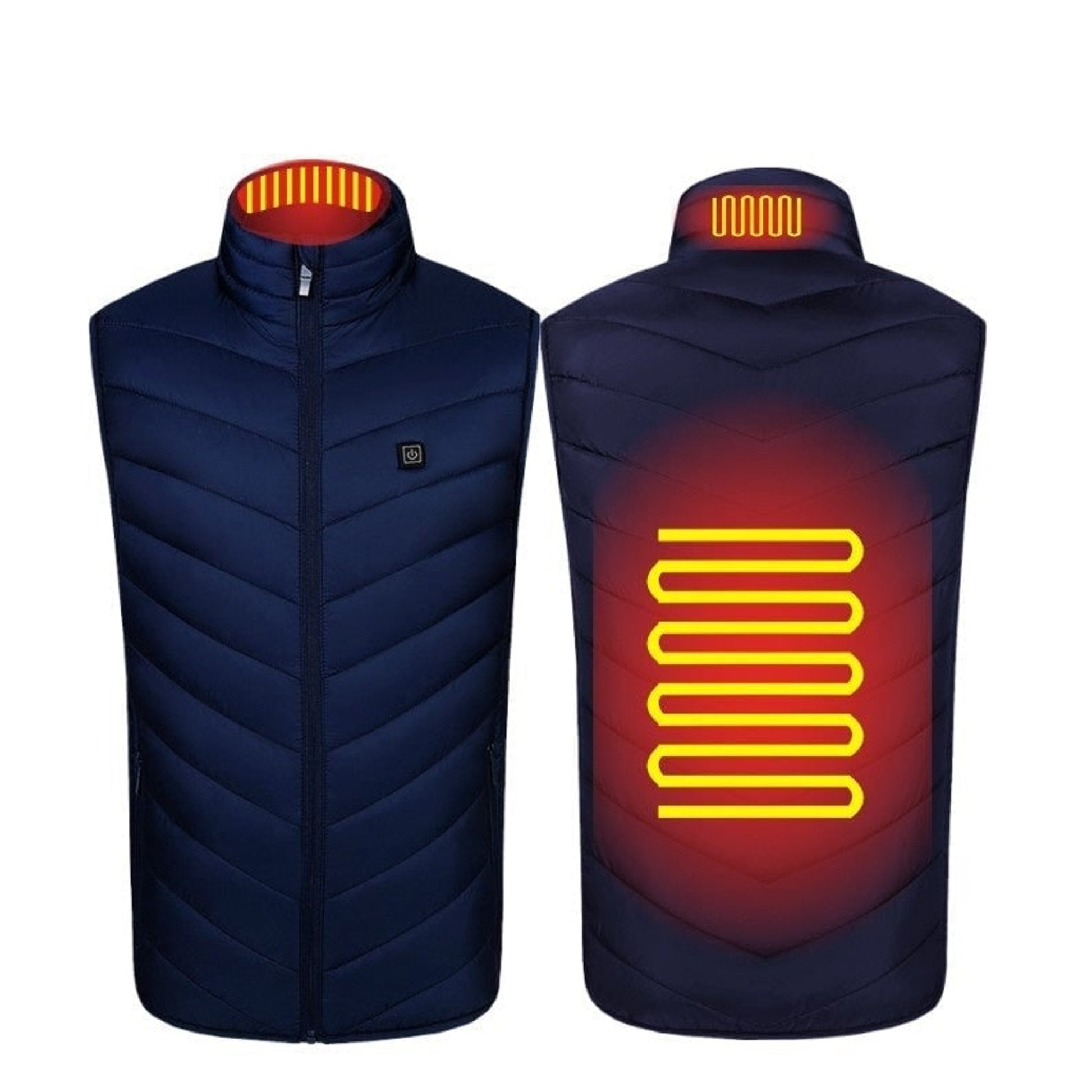 Men's Heated Vest For Men With USB Charging Stand Collar And Built-In Heating Zones - Image 8
