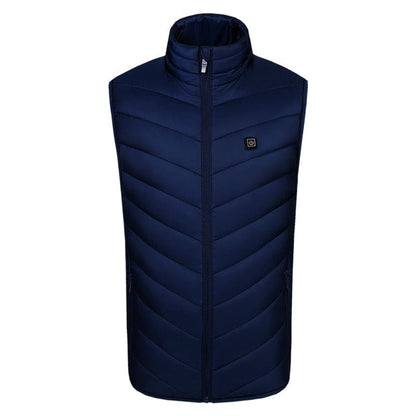 Men's Heated Vest For Men With USB Charging Stand Collar And Built-In Heating Zones - Image 10