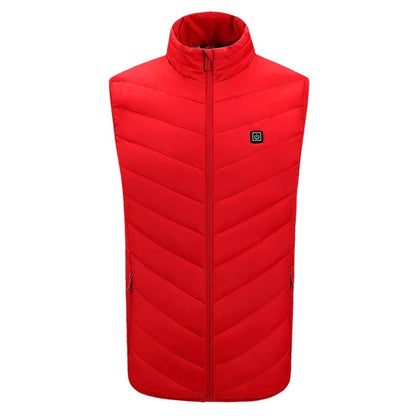 Men's Heated Vest For Men With USB Charging Stand Collar And Built-In Heating Zones - Image 7