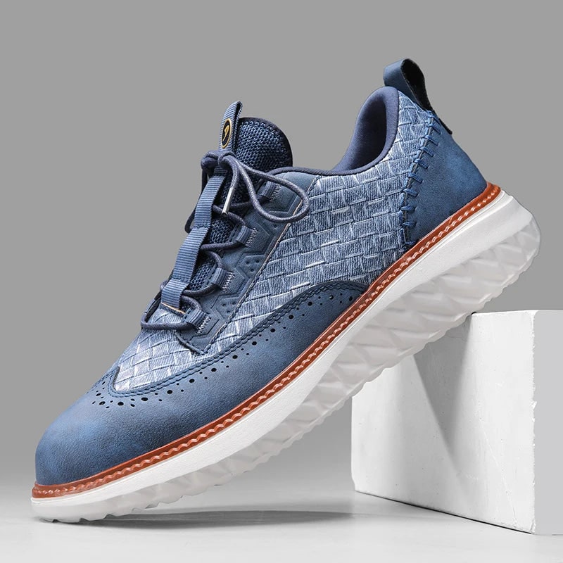 Men's Sneakers Genuine Leather Casual Shoes Comfort Sneakers for Men - Image 1