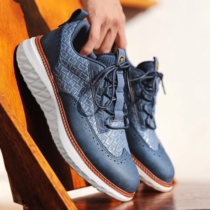 Men's Sneakers Genuine Leather Casual Shoes Comfort Sneakers for Men - Image 4
