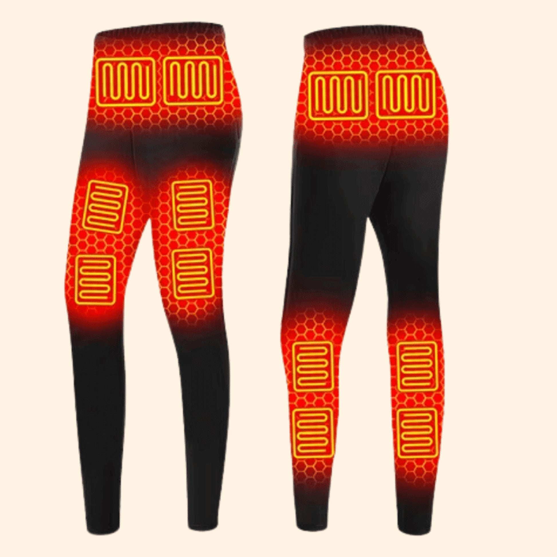 Mens Thermal Underwear Heated Base Layer Pants Long Rechargeable USB Electric Heating With Control Button - Image 5