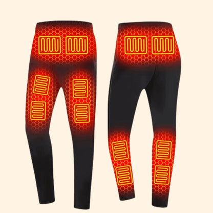 Mens Thermal Underwear Heated Base Layer Pants Long Rechargeable USB Electric Heating With Control Button - Image 3