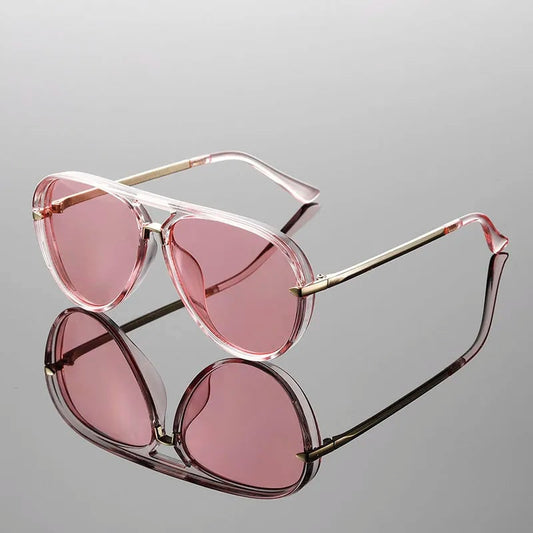 Men's Thick Frame Aviator Sunglasses | Retro Fashion Eyewear - Image 2