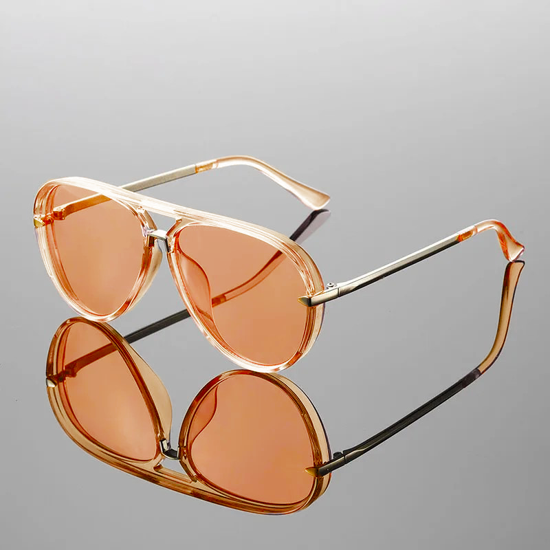 Men's Thick Frame Aviator Sunglasses | Retro Fashion Eyewear - Image 4