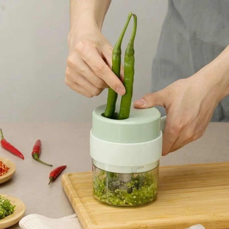 Mini Food Processor Electric Chopper Portable Rechargeable Garlic - Image 1