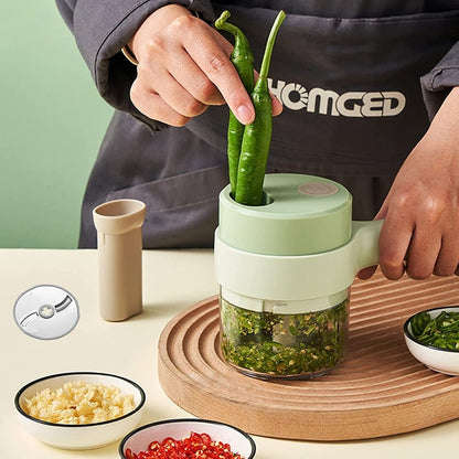Mini Food Processor Electric Chopper Portable Rechargeable Garlic - Image 3