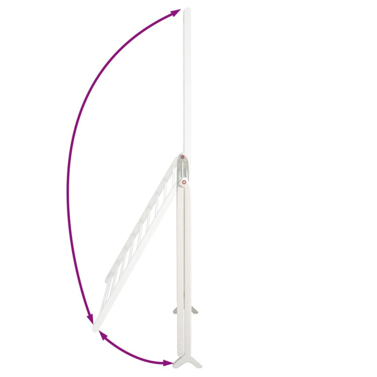 Modern White Extendable Clothes Airer 53-90 Cm For Bathtub Or Floor With Sturdy Foldable Frame That Saves Space - Image 5