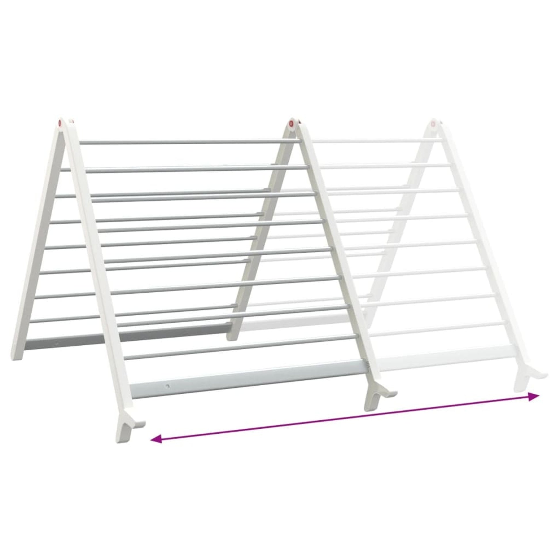 Modern White Extendable Clothes Airer 53-90 Cm For Bathtub Or Floor With Sturdy Foldable Frame That Saves Space - Image 4