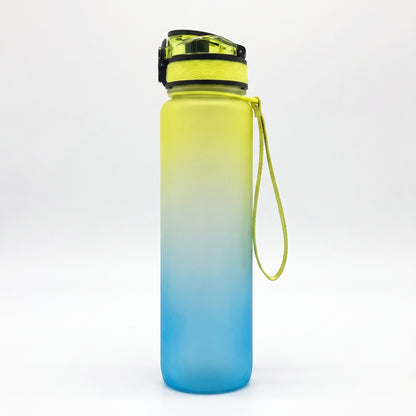 Water Bottle Motivational Quotes Sports Plastic Strap - angle