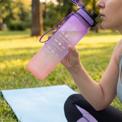 Water Bottle Motivational Quotes Sports Plastic Strap - Image 14