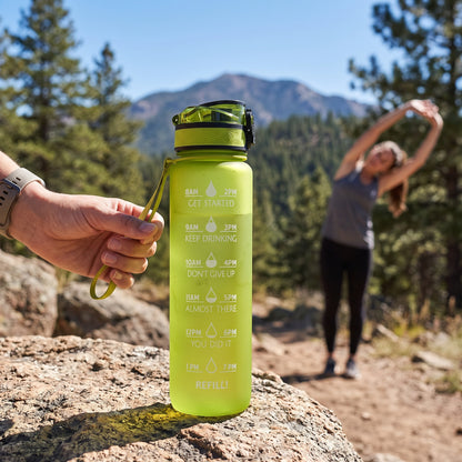 Water Bottle Motivational Quotes Sports Plastic Strap - Image 39