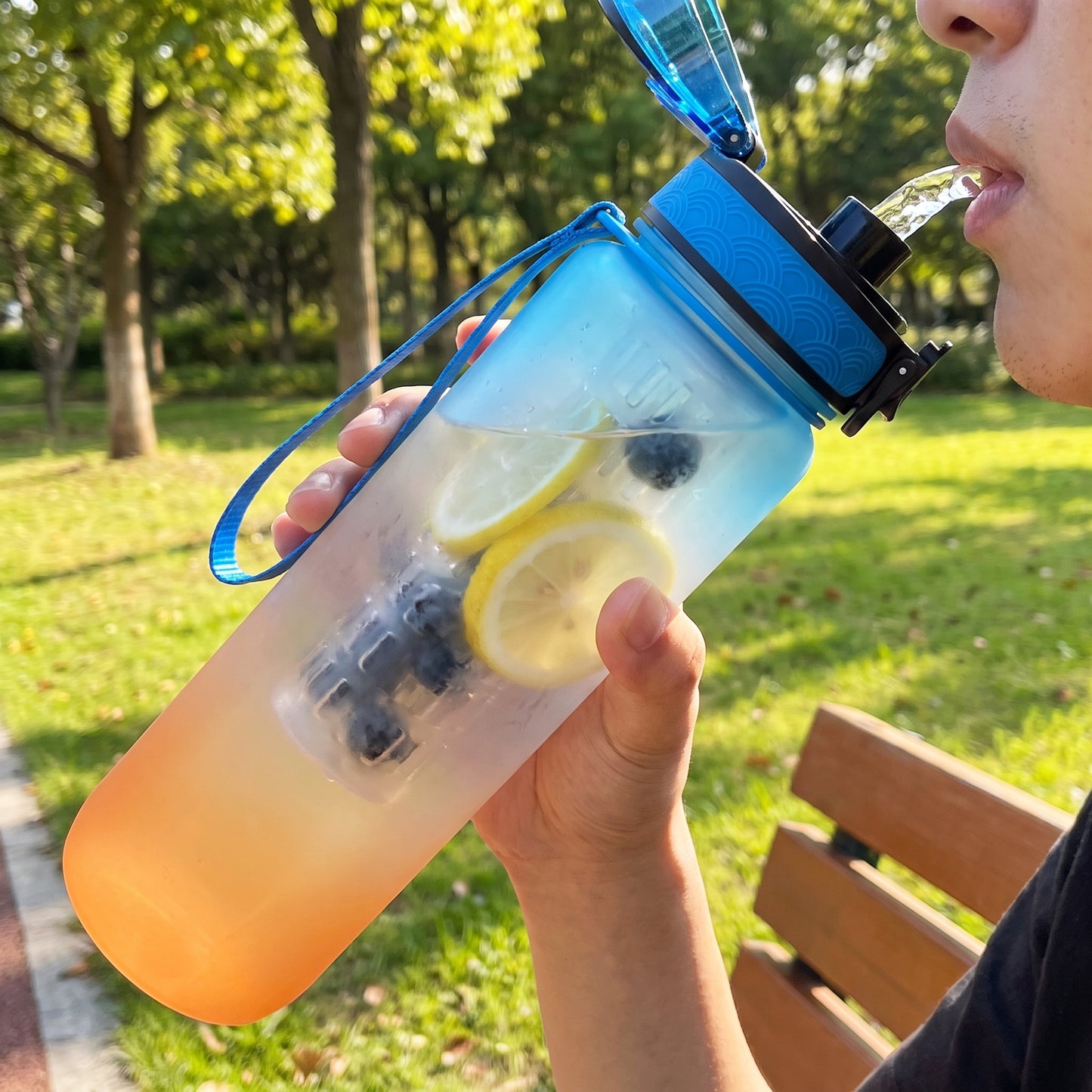 Water Bottle Motivational Quotes Sports Plastic Strap - Image 9