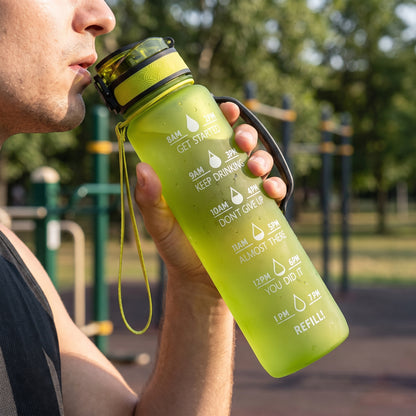 Water Bottle Motivational Quotes Sports Plastic Strap - Image 39