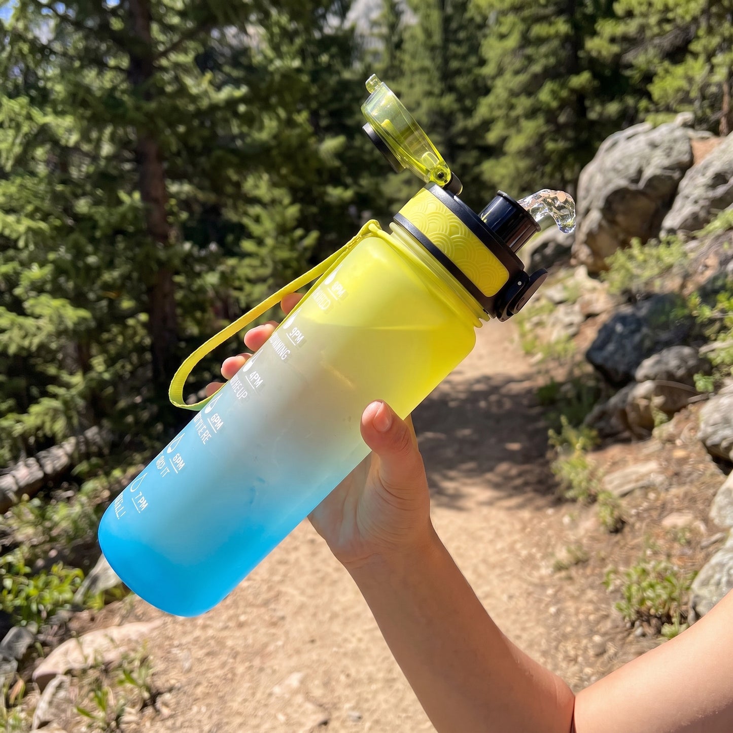 Water Bottle Motivational Quotes Sports Plastic Strap - Image 4