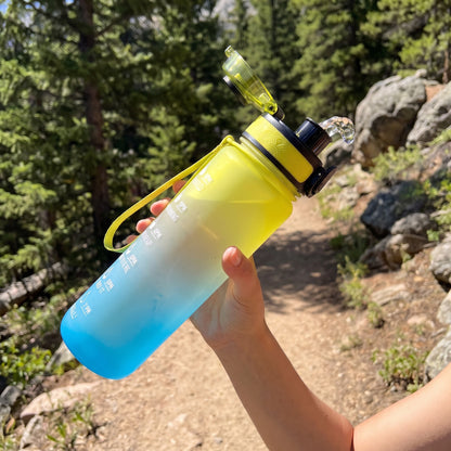 Water Bottle Motivational Quotes Sports Plastic Strap - Image 4