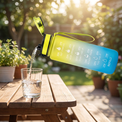 Water Bottle Motivational Quotes Sports Plastic Strap - Image 27