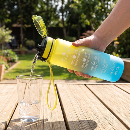 Water Bottle Motivational Quotes Sports Plastic Strap - Image 27