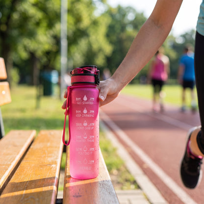 Water Bottle Motivational Quotes Sports Plastic Strap - Image 29
