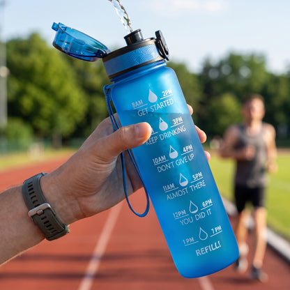 Water Bottle Motivational Quotes Sports Plastic Strap - Image 22