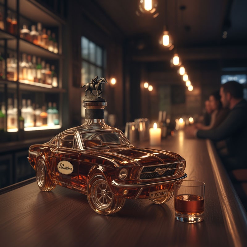 Mustang Car Whiskey Decanter Glass Decanter Unique Home Bar - Image 2