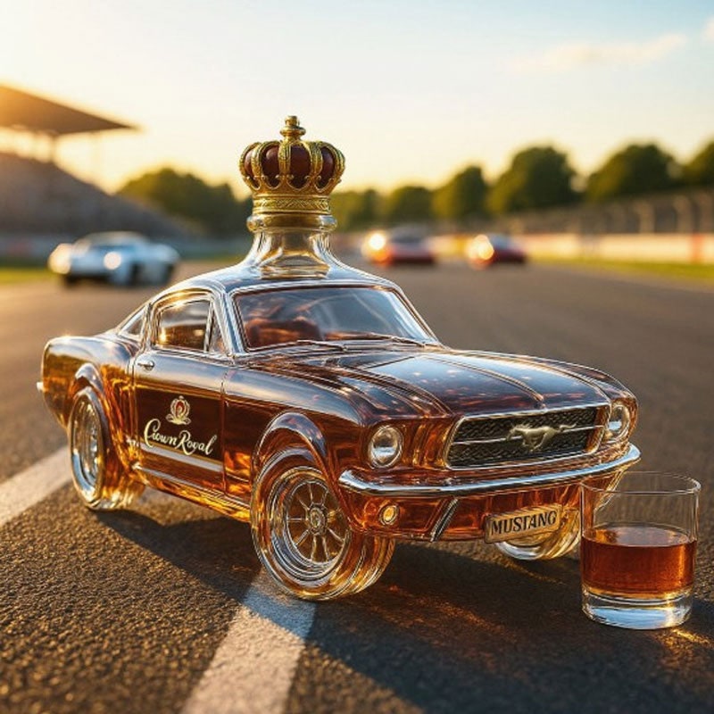 Mustang Car Whiskey Decanter Glass Decanter Unique Home Bar - Image 5
