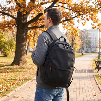 Backpack Laptop Nylon Minimalist Travel - in-use