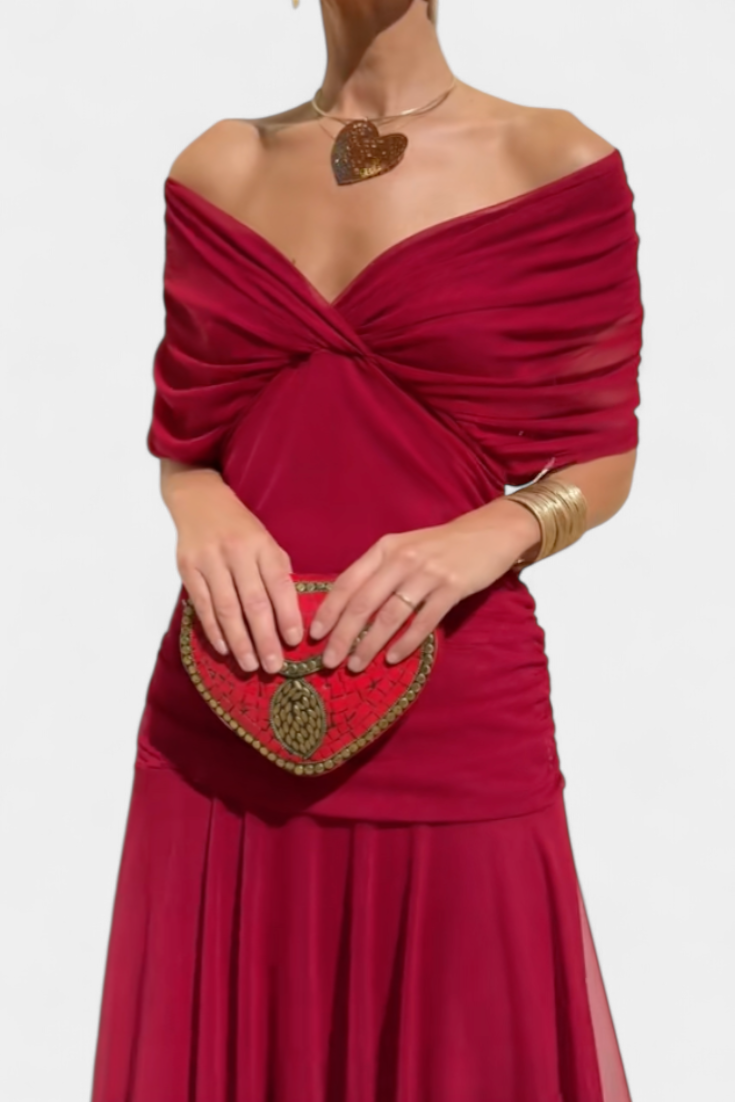 Off Shoulder Maxi Dress V Neck Maxi Dress Maxi Dress With Sleeves - Image 12