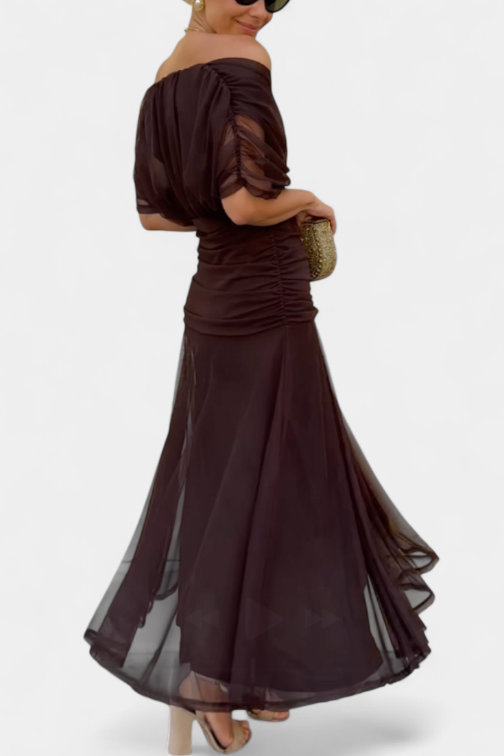Off Shoulder Maxi Dress V Neck Maxi Dress Maxi Dress With Sleeves - Image 2