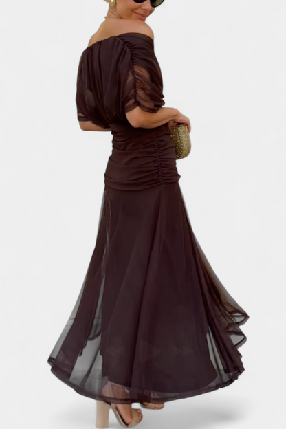 Off Shoulder Maxi Dress V Neck Maxi Dress Maxi Dress With Sleeves - Image 2