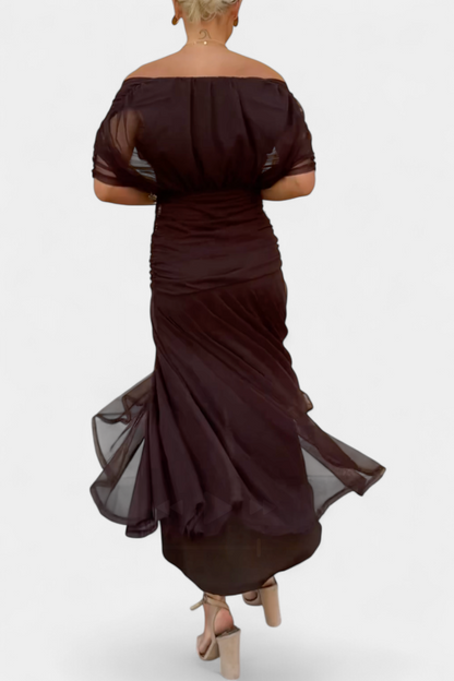Off Shoulder Maxi Dress V Neck Maxi Dress Maxi Dress With Sleeves - Image 4