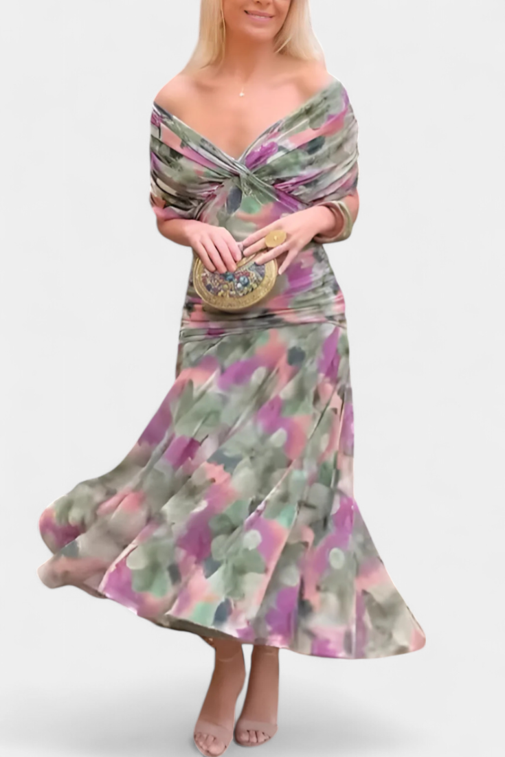 Off Shoulder Maxi Dress V Neck Maxi Dress Maxi Dress With Sleeves - Image 5