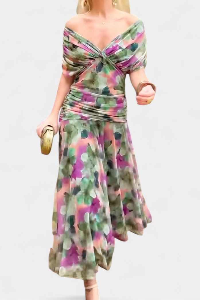 Off Shoulder Maxi Dress V Neck Maxi Dress Maxi Dress With Sleeves - Image 6