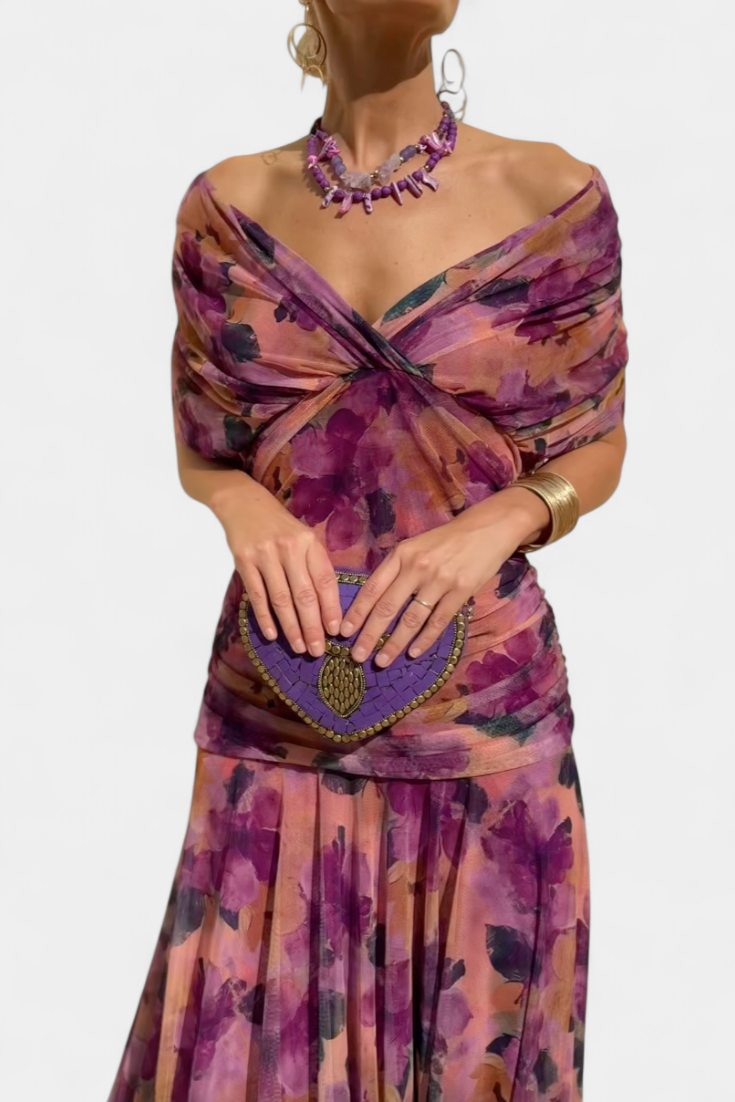Off Shoulder Maxi Dress V Neck Maxi Dress Maxi Dress With Sleeves - Image 9