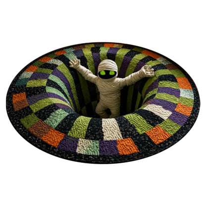 Optical Illusion 3D Halloween Rug Oval Floor Mat Depth - Image 3