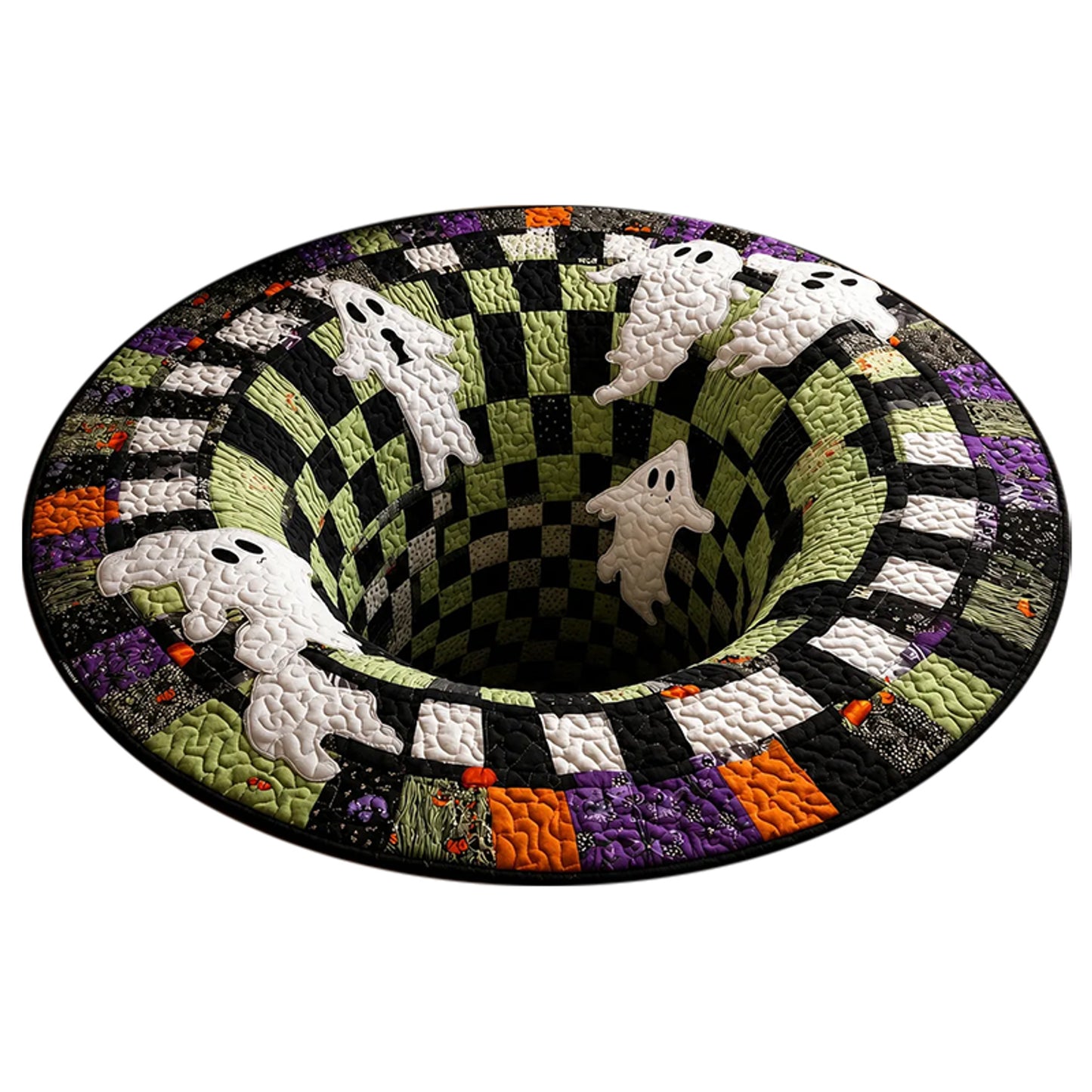 Optical Illusion 3D Halloween Rug Oval Floor Mat Depth - Image 4