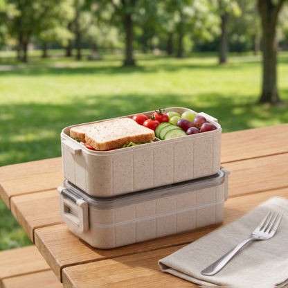 Lunch Box Two-Tier Bento Plastic Food Container - Image 18