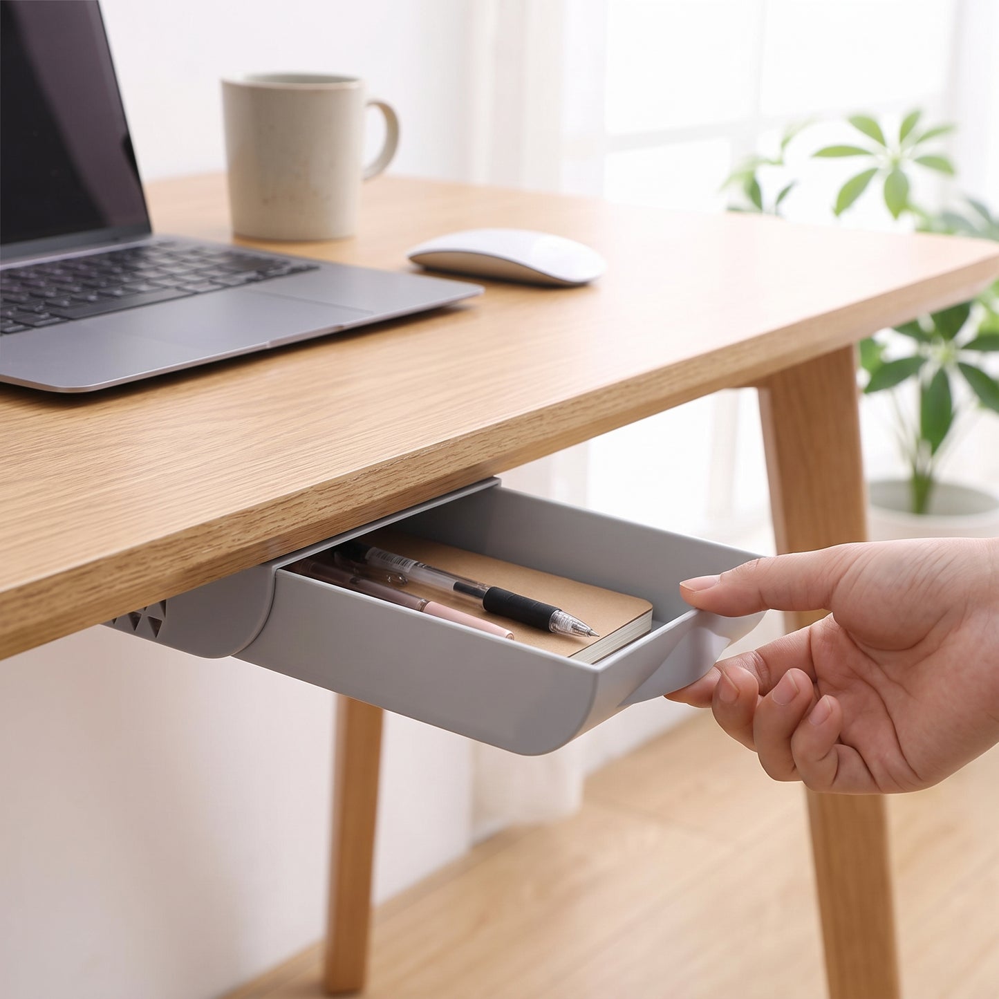 Desk Organizer Under Drawer Adhesive Plastic - Image 2