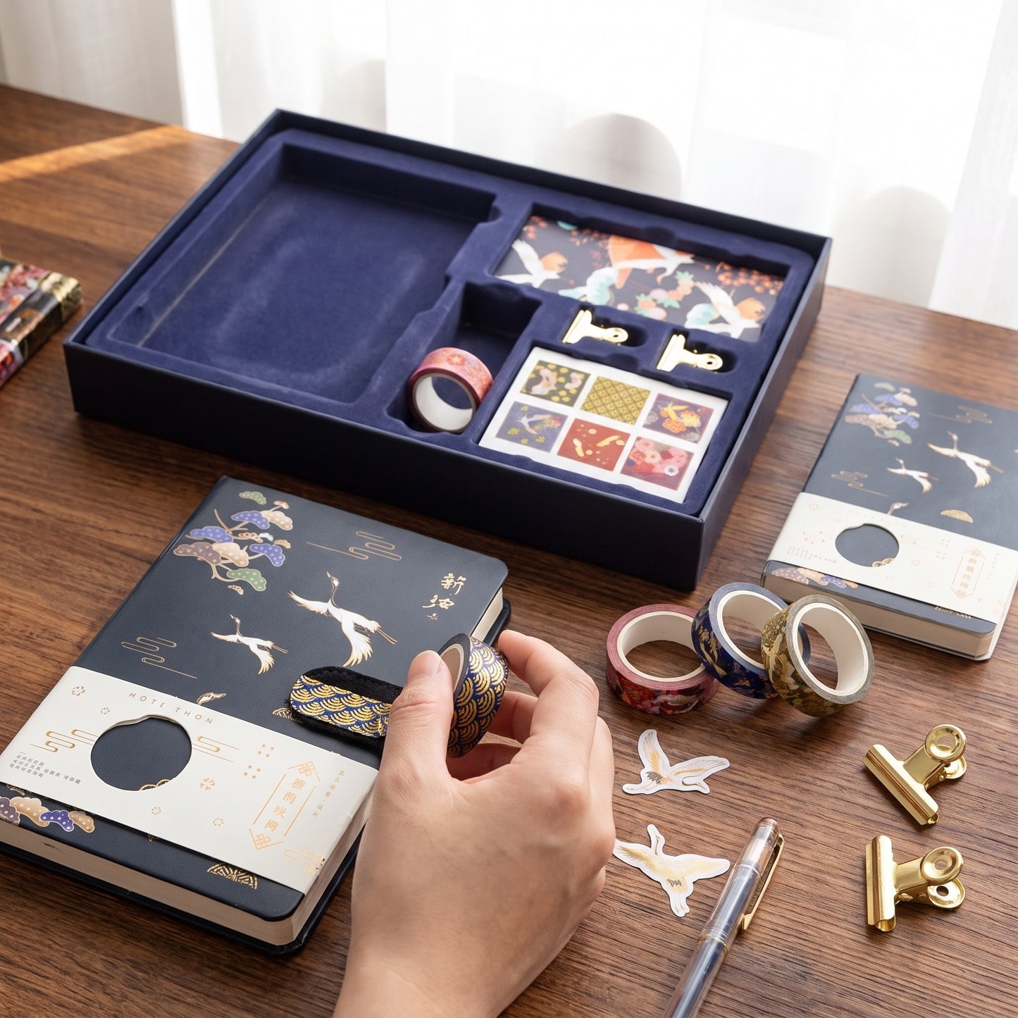 Stationery Set Notebook Tape Stickers Clips Box - Image 5
