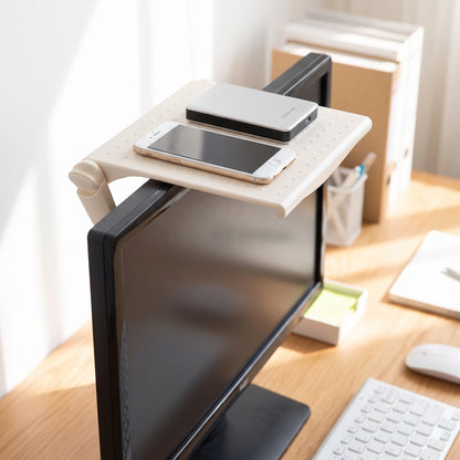 Desk Organizer Computer Screen Top Shelf Adjustable Plastic - Image 4